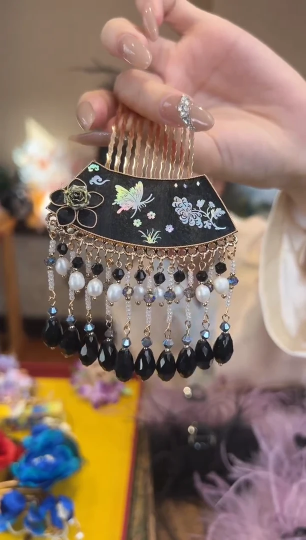 刺绣凤* 非遗绒花（发饰）