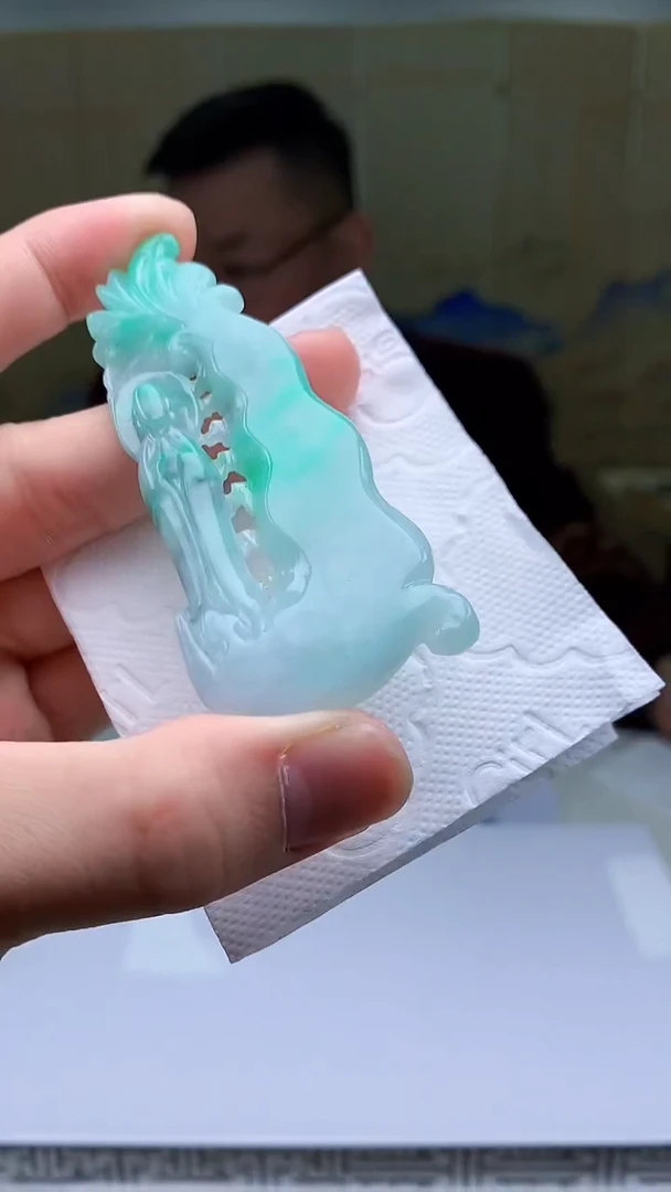 【闪购商品】定制翡翠未镶嵌5152bb-毛货挂件16