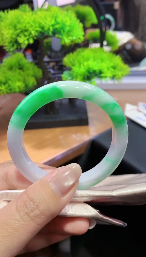 未镶嵌手镯翡翠-k306 天然缅甸A货翡翠53.4正圈