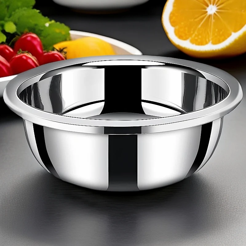 40CM【加厚加大款】不锈钢盆加大号加厚多用洗菜盆和面盆中式圆形盆