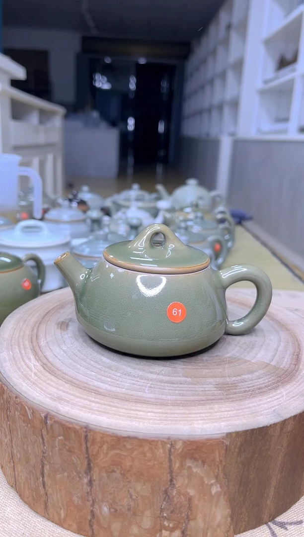 杯原生态原矿葱绿石瓢壶