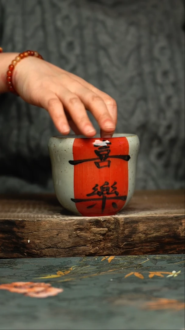 【闪购商品】杯杯釉下彩手工手绘同款陶器