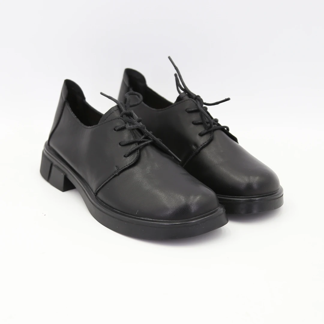 丝柏兰基础通勤工装平底系带舒适女士单鞋234201378