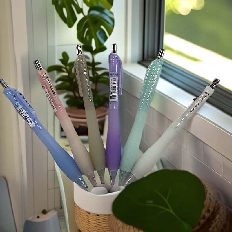 禾硕233月球表面按动中性笔速干ST双珠速干刷题笔