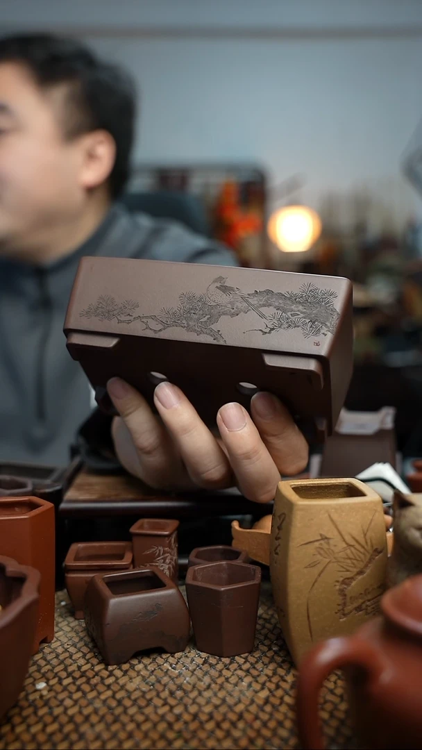 紫砂花盆長木軒精品紫砂