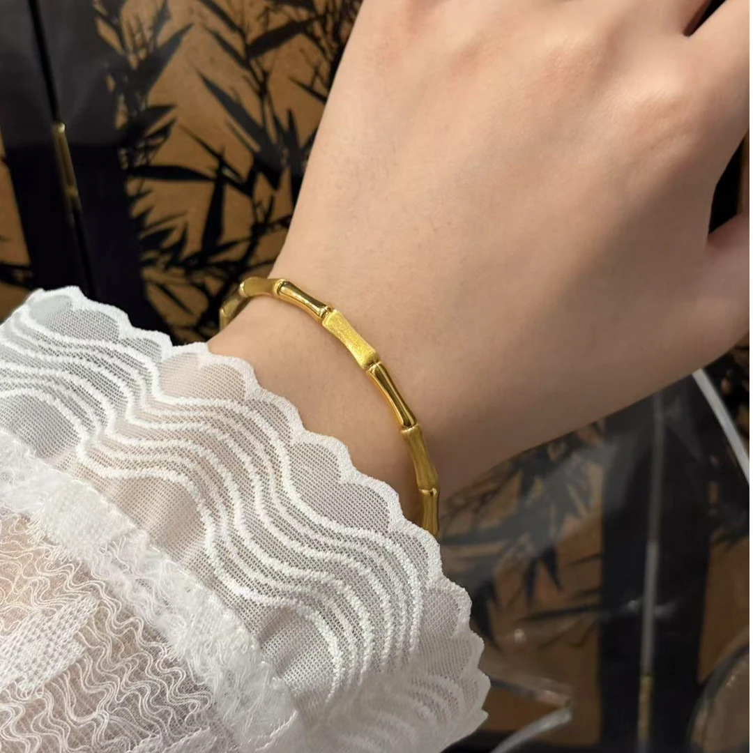 【小鹏黄金】足金999 竹节节节高升5D无氰手镯