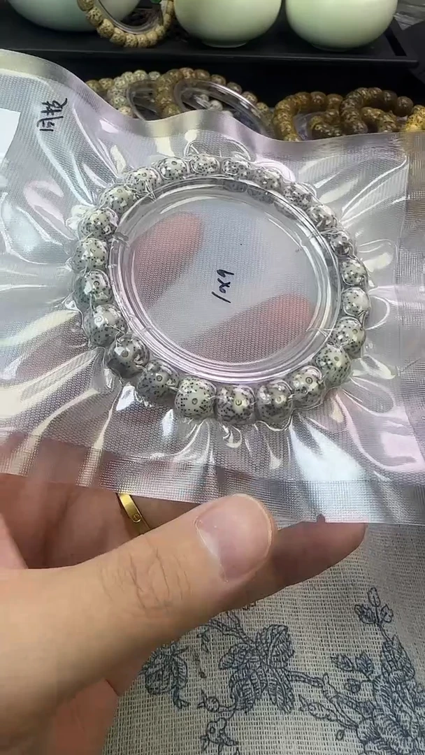 手串星月菩提49石玉料糯冰单圈10×9高透精工福利