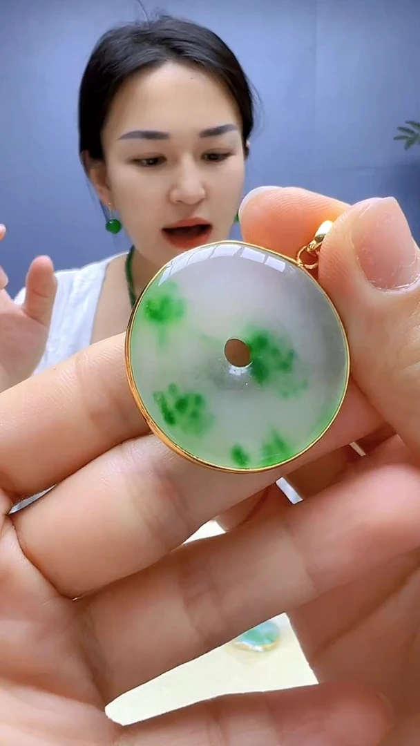 翡翠14K金镶嵌颈饰丹丹diy颈饰