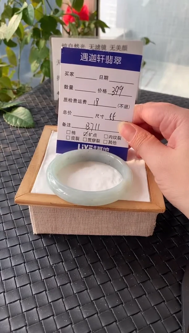 未镶嵌手镯翡翠54.8圈口 B711编码