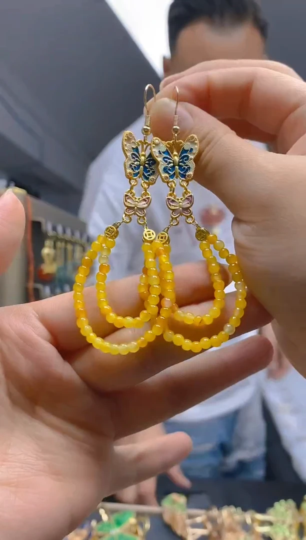 【闪购商品】翡翠耳饰合金0126翡翠耳钩