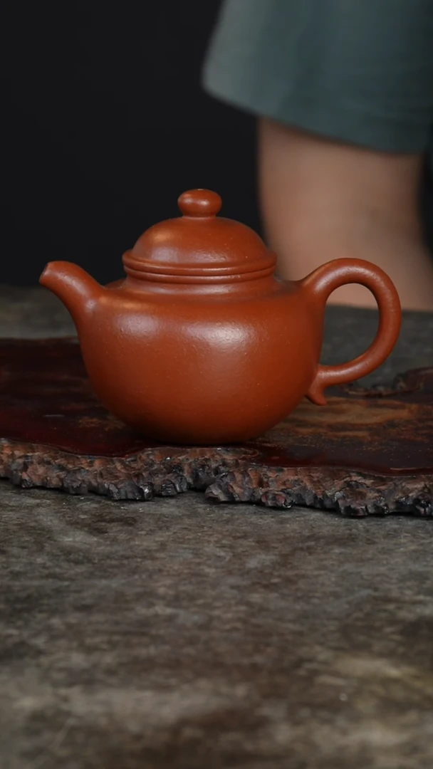 茶壶紫砂子***童老朱泥全手壶