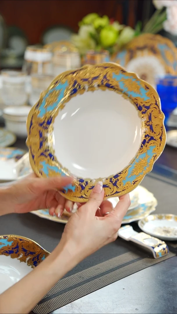 瓷片8.5英寸草帽盘  1个