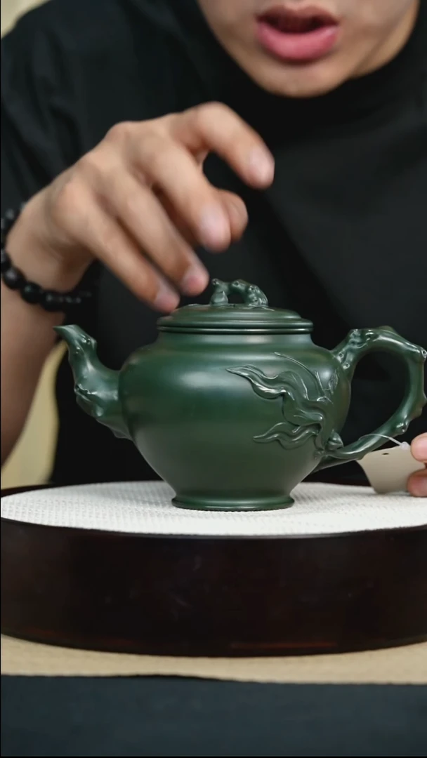 茶壶紫砂民国绿花器大品报春