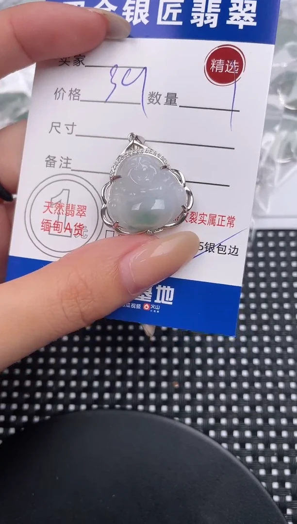 翡翠银S925镶嵌颈饰·