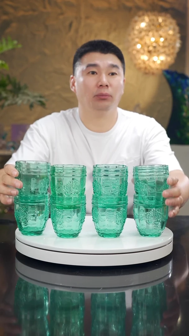 摆件福利湖水绿水杯八只