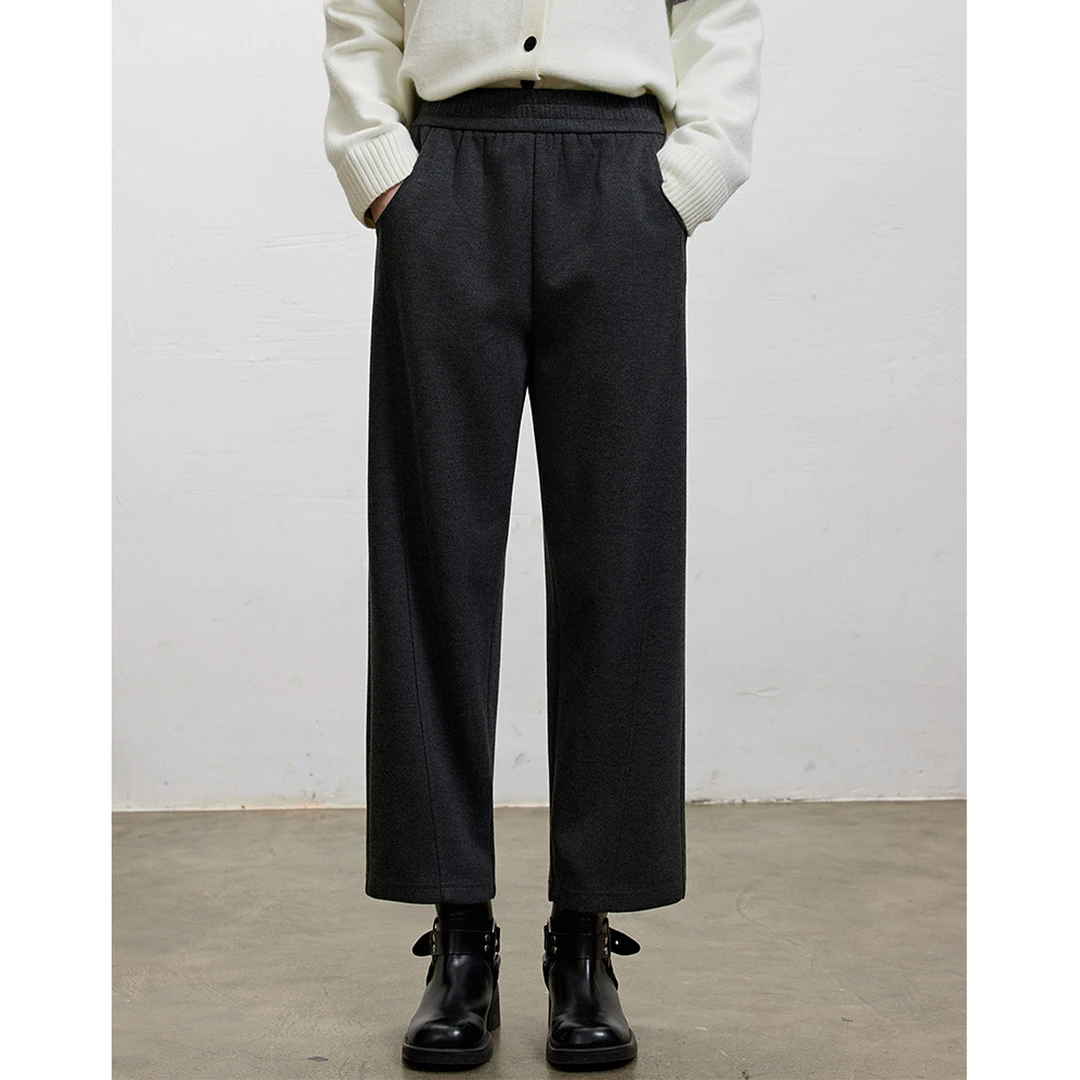 裂渡宣宣【入冬松弛】休闲分割直筒裤显瘦百搭时尚九分裤ZY511A61