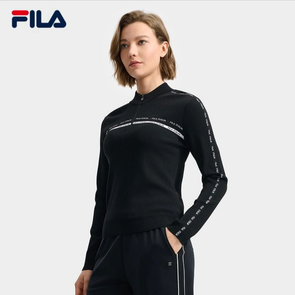 Fila/斐乐女【优雅宽松】舒适新款休闲运动百搭编织衫F11W533404F
