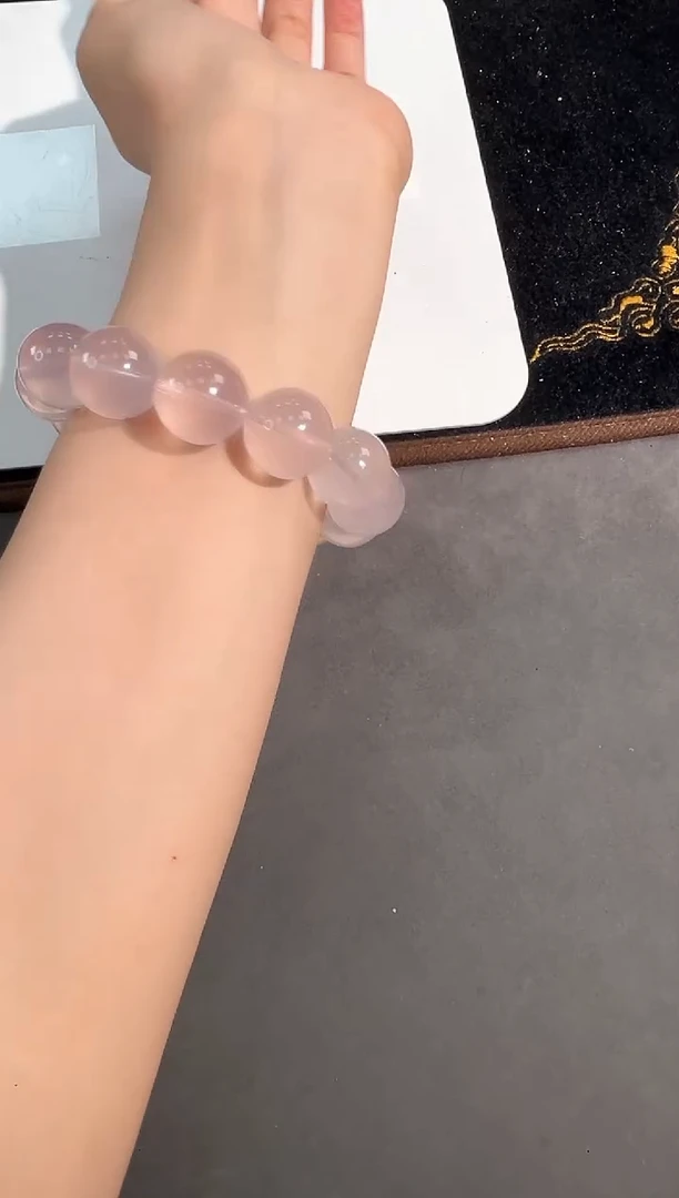 水晶手链未镶嵌33号粉水星光粉单圈17mm