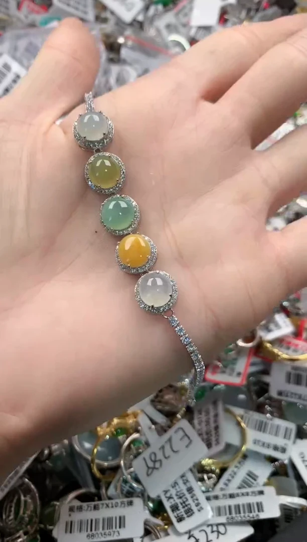 银S925镶嵌戒指翡翠555  1