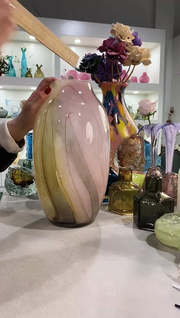 慕忆家手作琉璃花瓶瑕疵