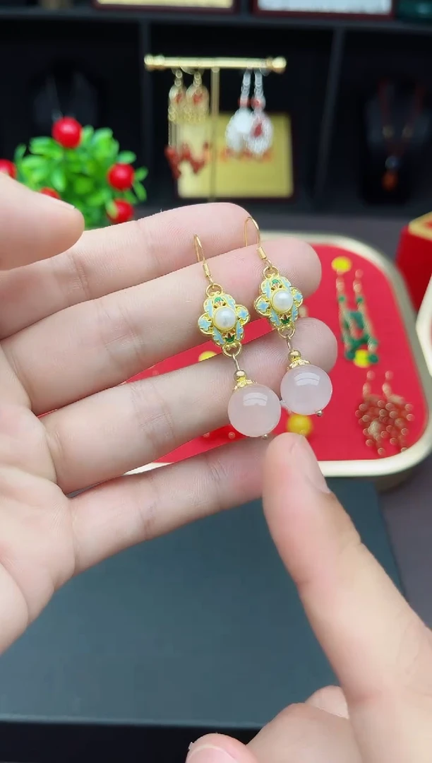 【闪购商品】水晶耳饰银S925镶嵌214000