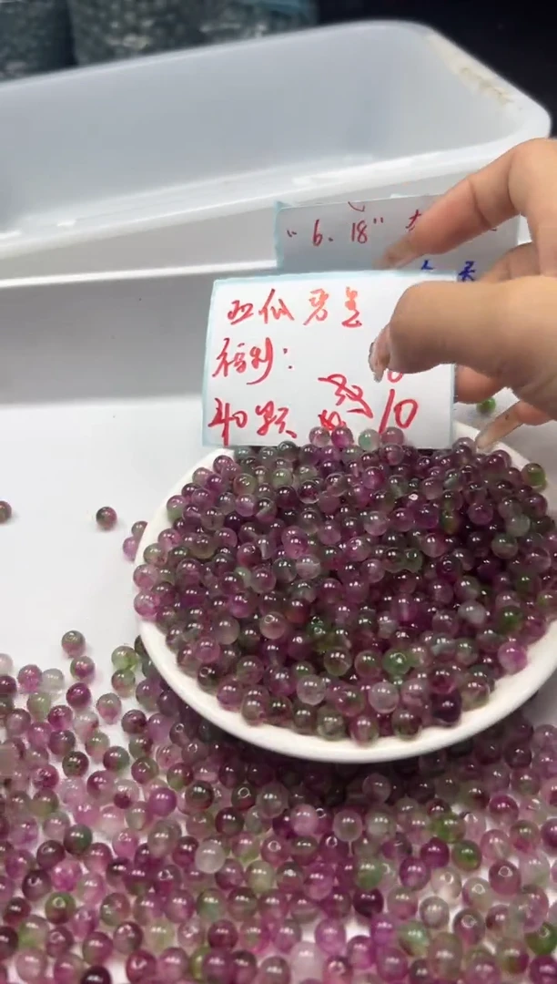 未镶嵌颈饰碧玺w1778西瓜碧玺6mm*40颗