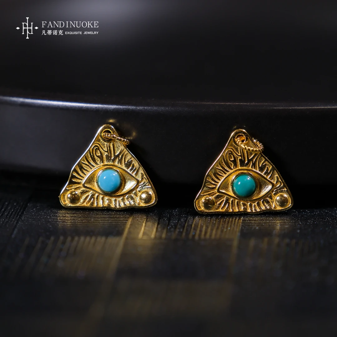 L【加加专属】29 MJ27531-法老之眼绿松石吊坠-多样性发一件戒面3mm