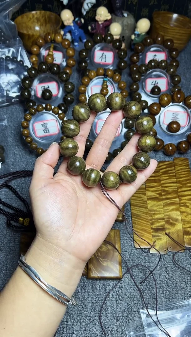 阴沉木手串/手链1.8闪电水波纹168