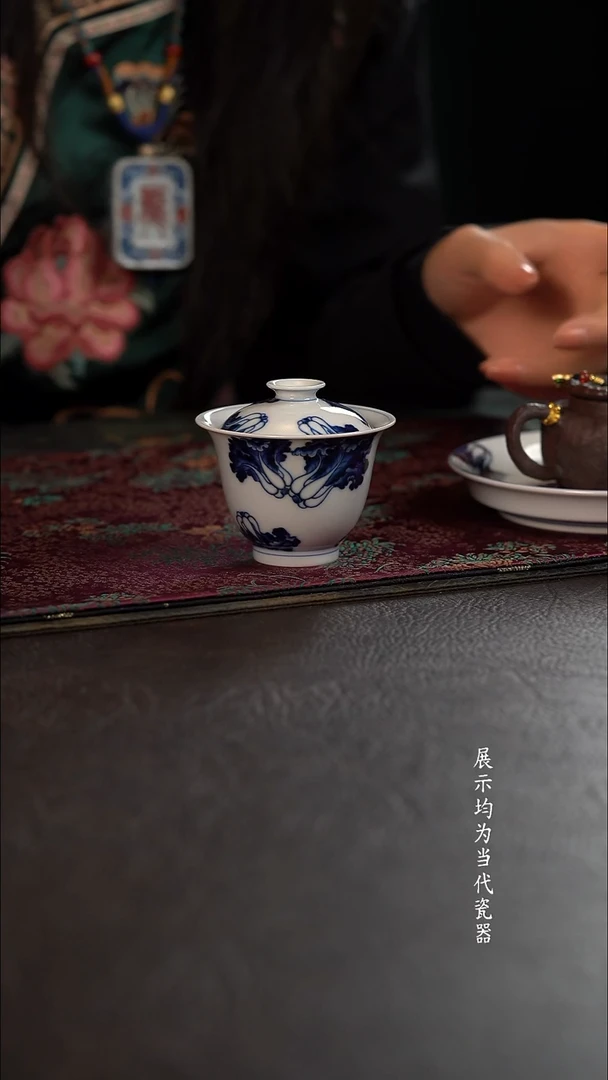 洪印慕明白菜小盖碗