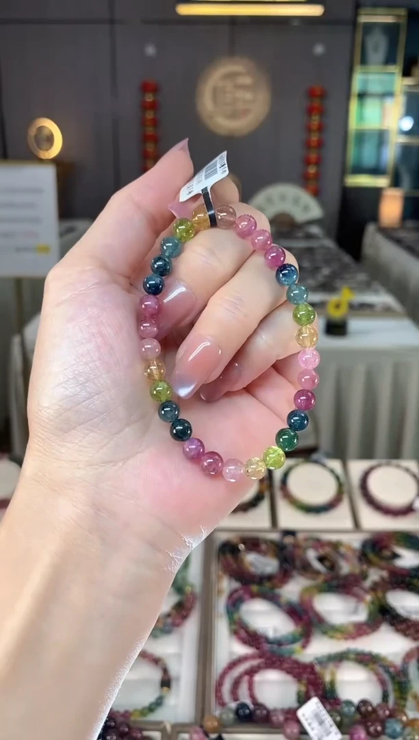 未镶嵌老矿碧玺单圈手串6mm+碧玺hon多样性发一条