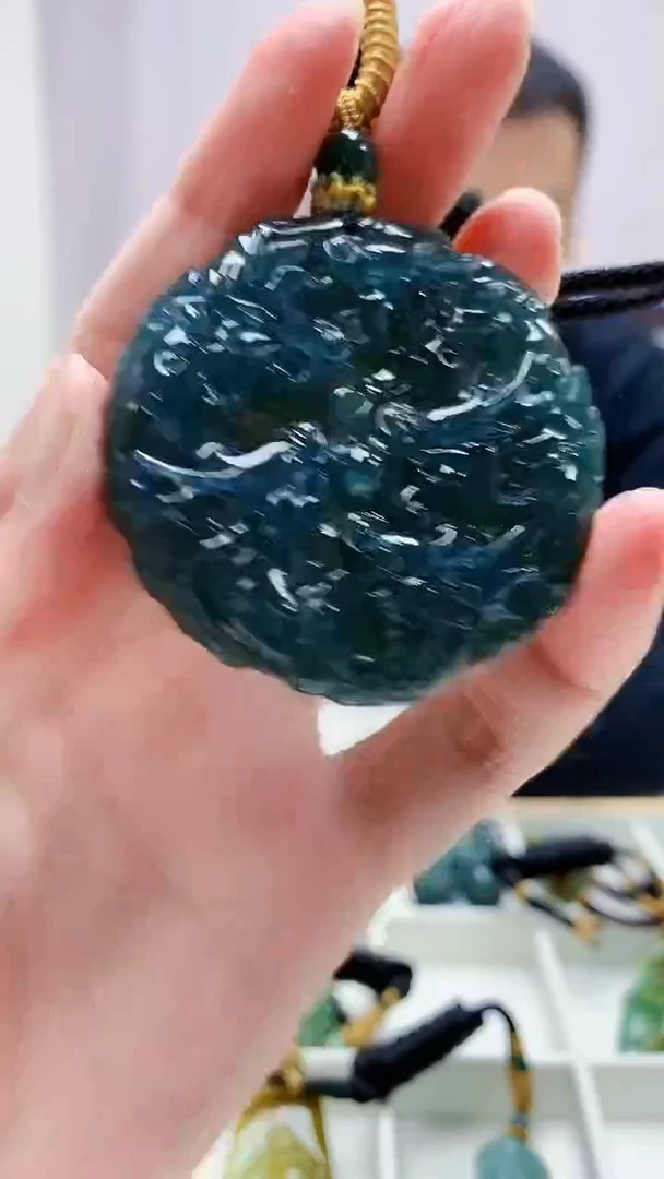定制翡翠未镶嵌4898zm-毛货挂件70