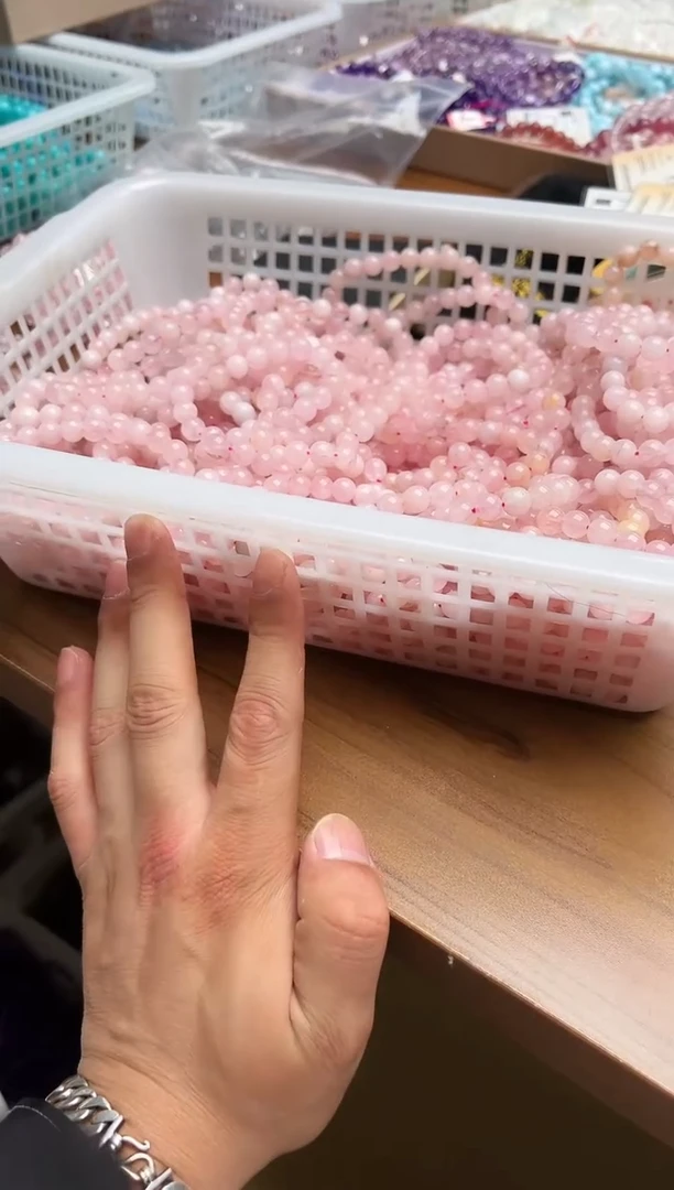 水晶手链未镶嵌西柚粉晶 卡8+