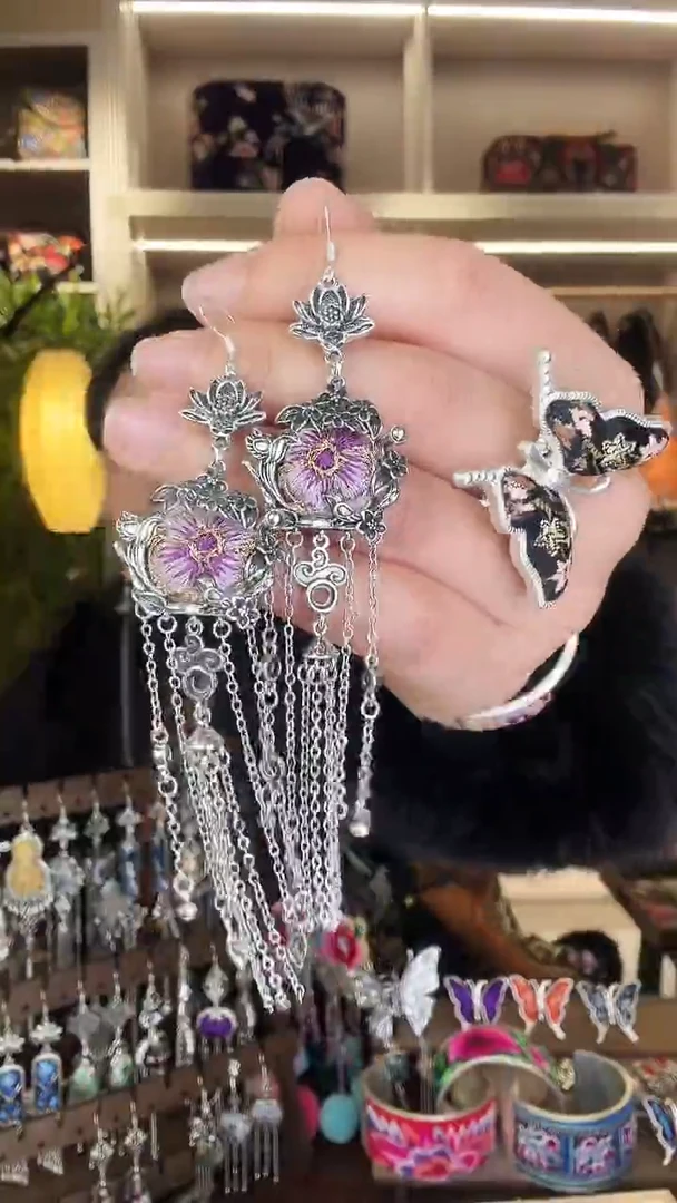 刺绣纯手工民族风耳环