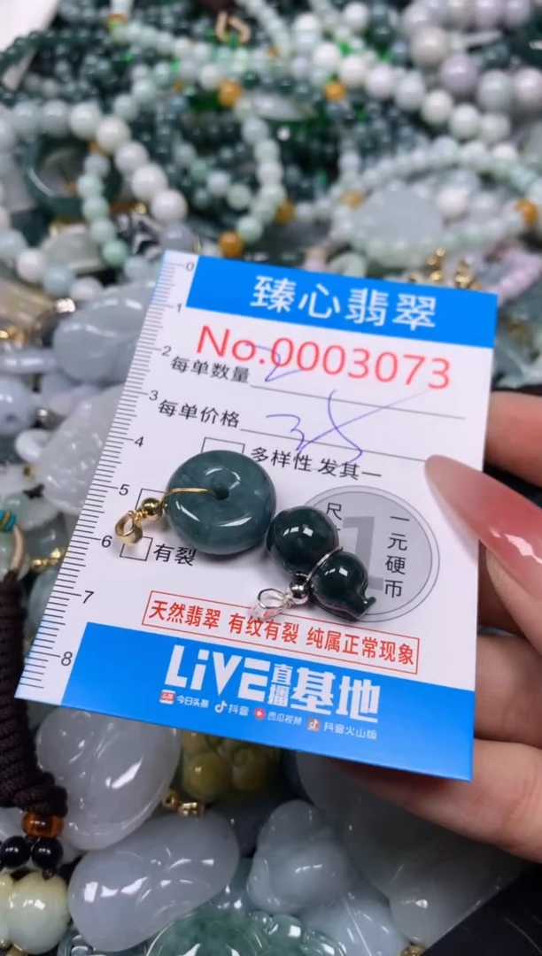 【闪购商品】翡翠颈饰未镶嵌含绳0003073