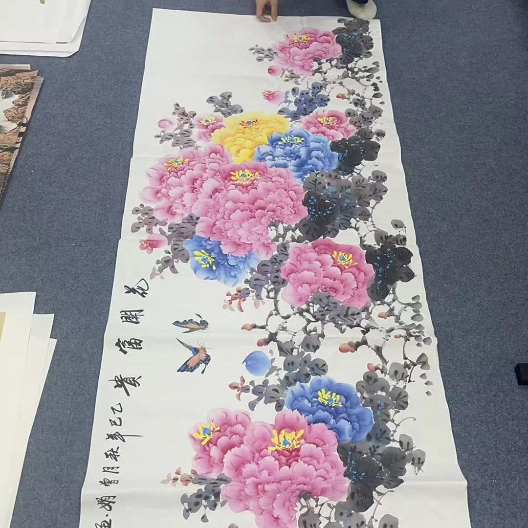 国画绘画作品链接，水墨作品宣纸未装裱国画作品