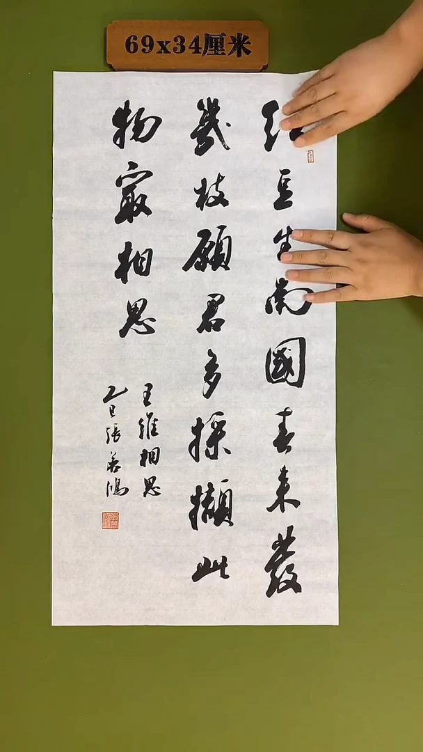 书法书法 张若鸿 尺寸69cm*34cm