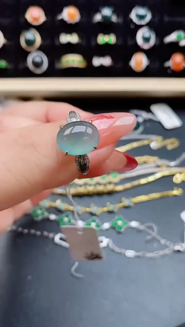 【闪购商品】翡翠戒指银S925镶嵌1212