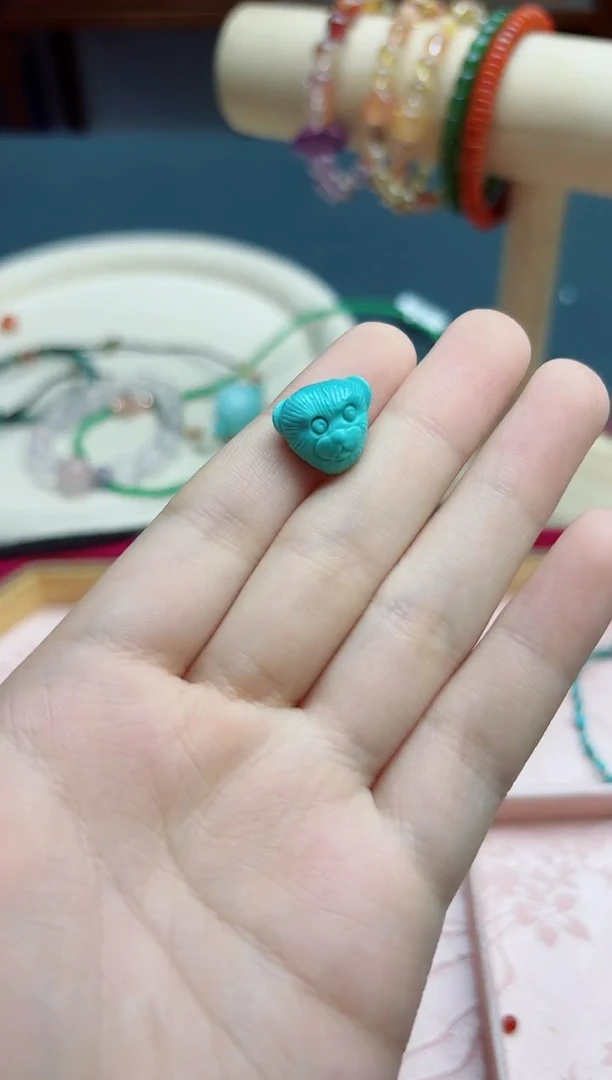 绿松石未镶嵌配饰松石猴配饰*1 WY