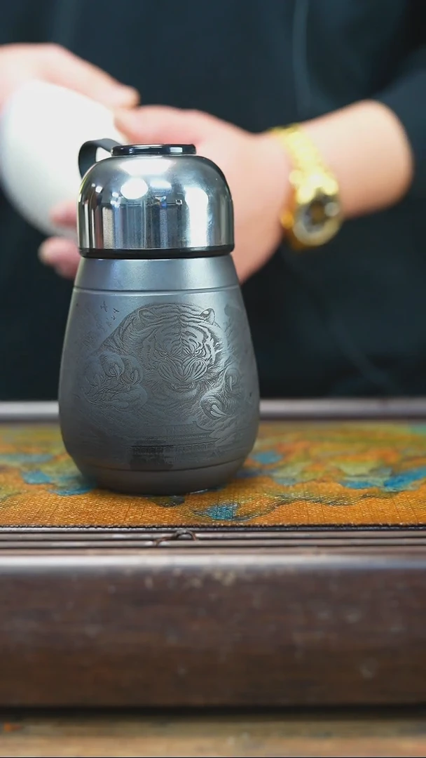 【闪购商品】紫砂茶杯1.19 玄铁石黄 单层 车载杯