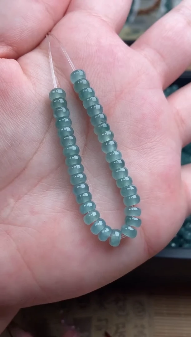 【闪购商品】翡翠手串未镶嵌多样性发货算盘珠55颗卡5浅色
