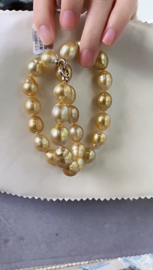 【闪购商品】海水珍珠项链未镶嵌12-13南洋金珍珠项链