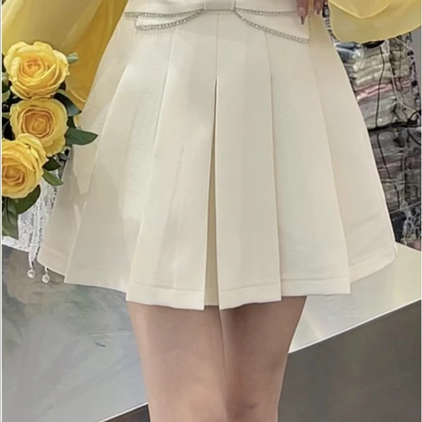 淑雅服饰 百褶裙显瘦短款时尚百搭半身裙女装30077