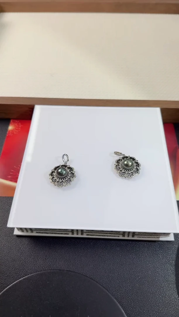 银S925镶嵌吊坠海水珍珠H0104-77-201多样性发一