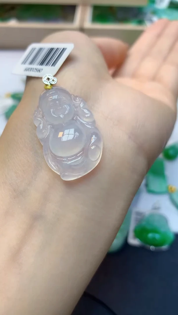 颈饰18K金镶嵌翡翠天然A货翡翠百元以上9元证书费自理