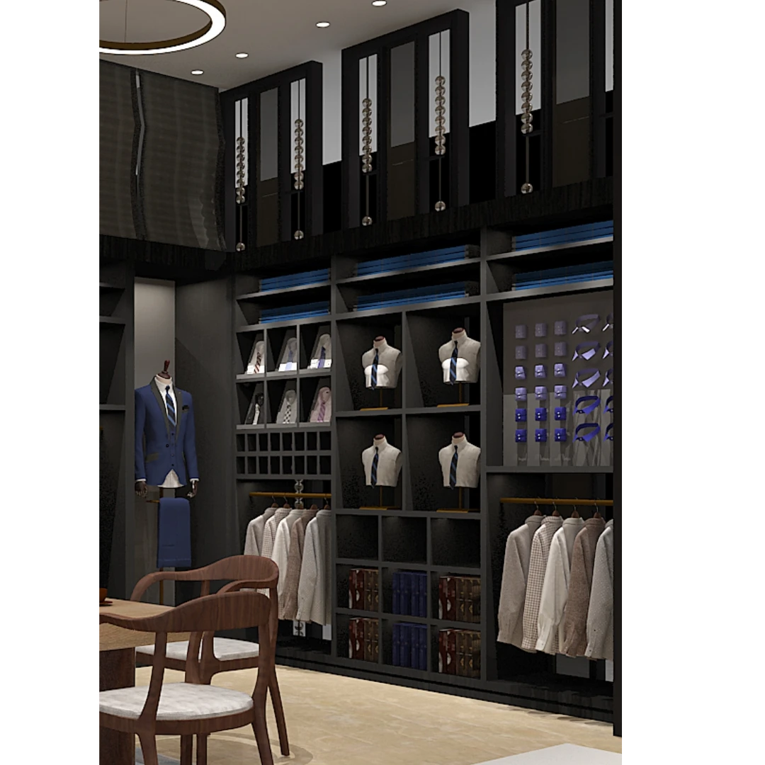 高定西服大衣衬衫形象店设计方案 高端西服定制 高定店铺空间设计