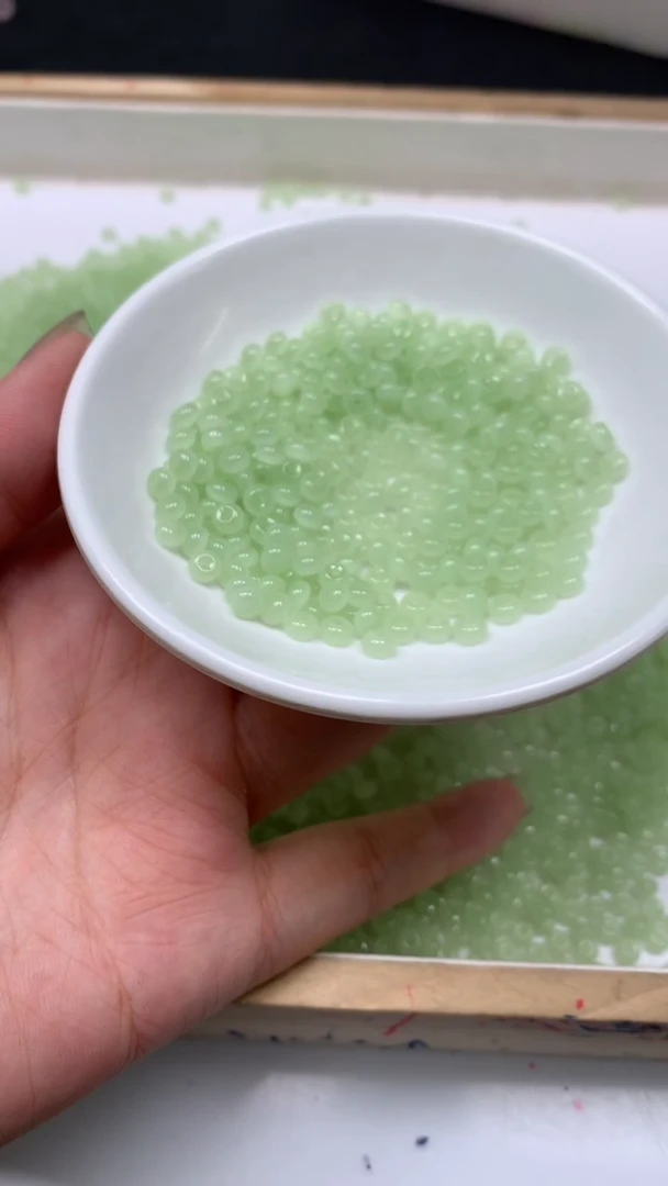 未镶嵌散珠玛瑙/玉髓E922 果绿 算盘2*4mm100个8元