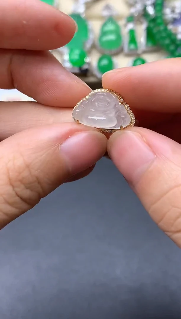 颈饰18K金镶嵌翡翠245-中国好珍宝