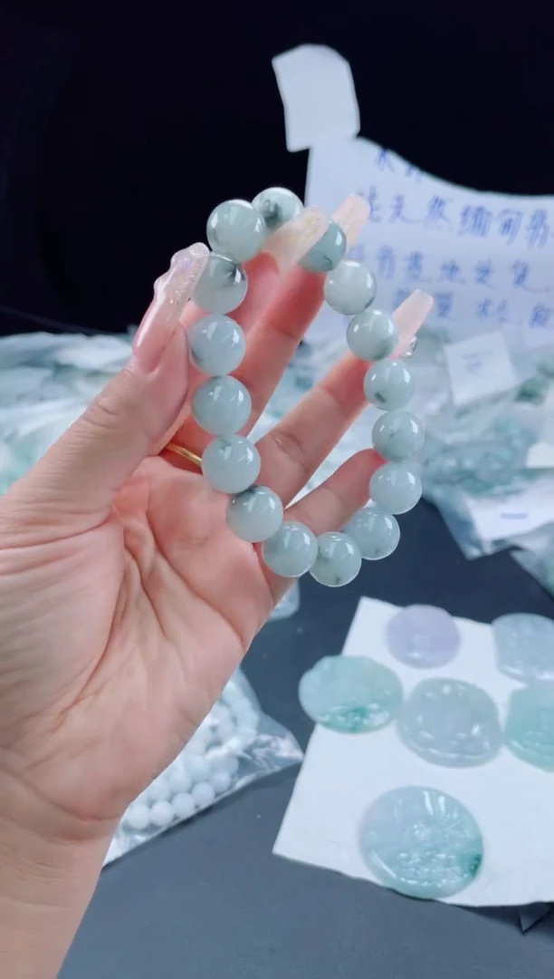 未镶嵌定制翡翠珠串
