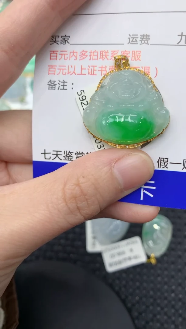 【闪购商品】翡翠颈饰18K金镶嵌11111111