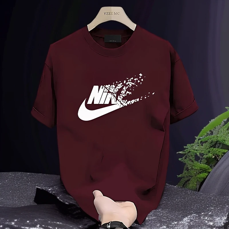 圆领t恤男美式痞帅重磅纯棉短袖T恤青年男女款夏季ins潮牌男士